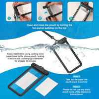 [1 Pack] Waterproof Phone Pouch Case, IPX8 Universal Waterproof Phone Casefor Swimming Dry Bag with Clip Strap for iPhone 16 15 14 13 12 11 Pro Max Plus Mini, Xs XR, Samsung S25 S24, Up to 7â