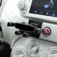 KUNGKIC For FIAT 500 2008-2023 Abarth 595 2012-2023 Car Phone Holder Adjustable Car Phone Holder Accessories Interior 360°Rotation Zinc Alloy ABS