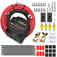 12V 140A Split Charge Relay Kit VSR Dual Isolator with LED Display 5m