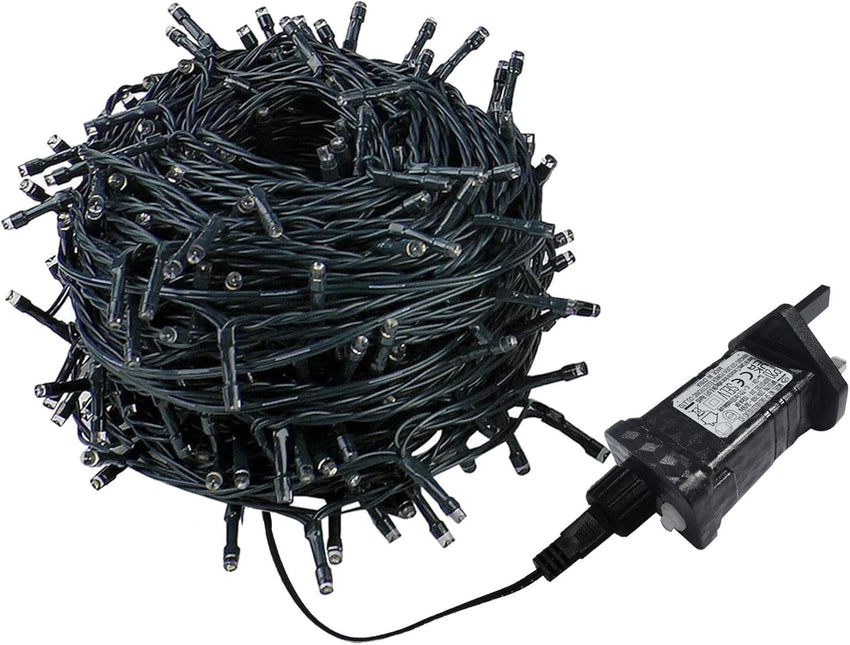 YOSION 30M LED String Fairy Lights On Dark Green Cable with Various Light Effects, Ideal for Christmas Tree, Xmas, Party,Wedding,ETC (Warm,300 LEDs)