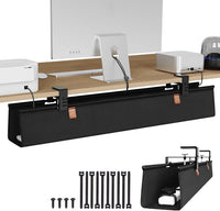 Under Desk Cable Management Tray with Clamp/Screw Mount â 40-inch