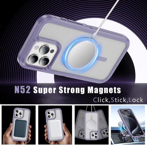 Ethanger for iPhone 13 Pro Max Case Shockproof Military Grade Protective Cover Compatible with MagSafe Heavy Duty Hard Back TPU Bumper Magnetic Phone Case, Light Purple