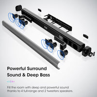 LEADSIGN Soundbar for TV, 120W Sound Bar with Subwoofer Strong Bass Surround Sound System TV Speaker 37inch(Support Bluetooth/HDMI/Optical/Aux/Coaxial/USB Connection)