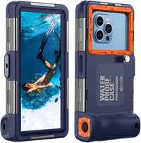Universal Waterproof Dive Phone Case Underwater Photo Video Snorkelling Surfing â Orange