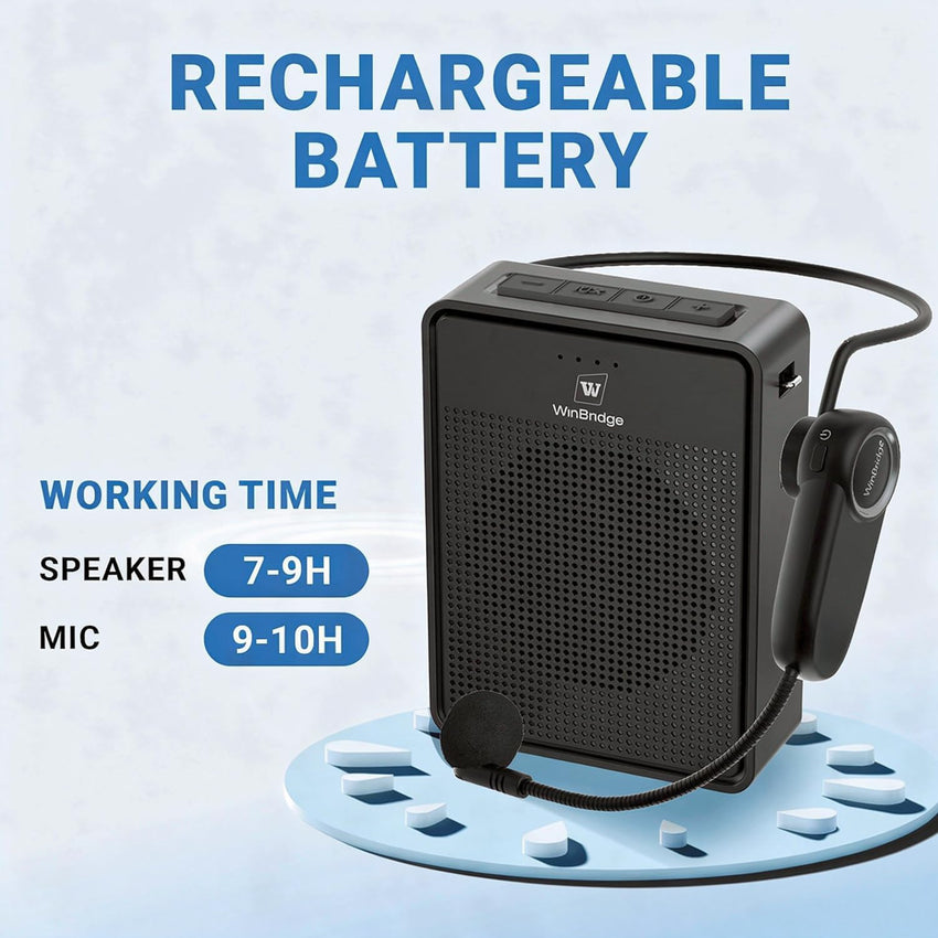 Wireless Voice Amplifier 15W Portable PA Speaker Bluetooth Microphone