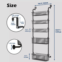 COVAODQ Over Door Spice Rack, 10-Tier, Pantry Organizer Metal Hanging Storage