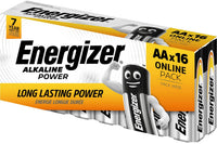 Energizer Alkaline Power - AA Batteries (16 Pack) - Double A Battery 1.5V - Up To 50% Longer Lasting - For Everyday Devices - 100% Recyclable Packaging - 7 Year Shelf-Life