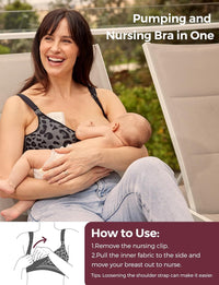 Hands-Free Pumping Bra 4-in-1 CozyFitClasp Ã¢ÂÂ Black