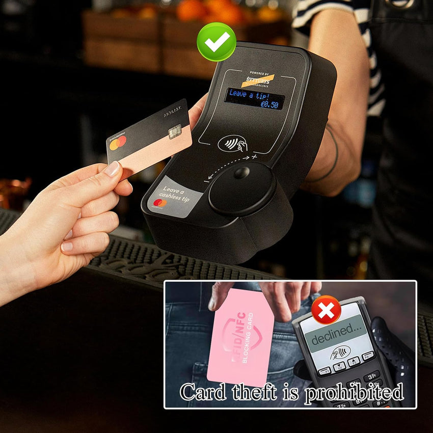 RFID Blocking Card Set Contactless Card Protector Anti-Theft NFC Blocker 6-Pack â Pink