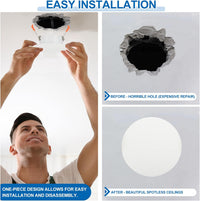 PATIKIL 100mm Metal Ceiling Hole Cover Plate Decorative Cap Access Panel â Matte White
