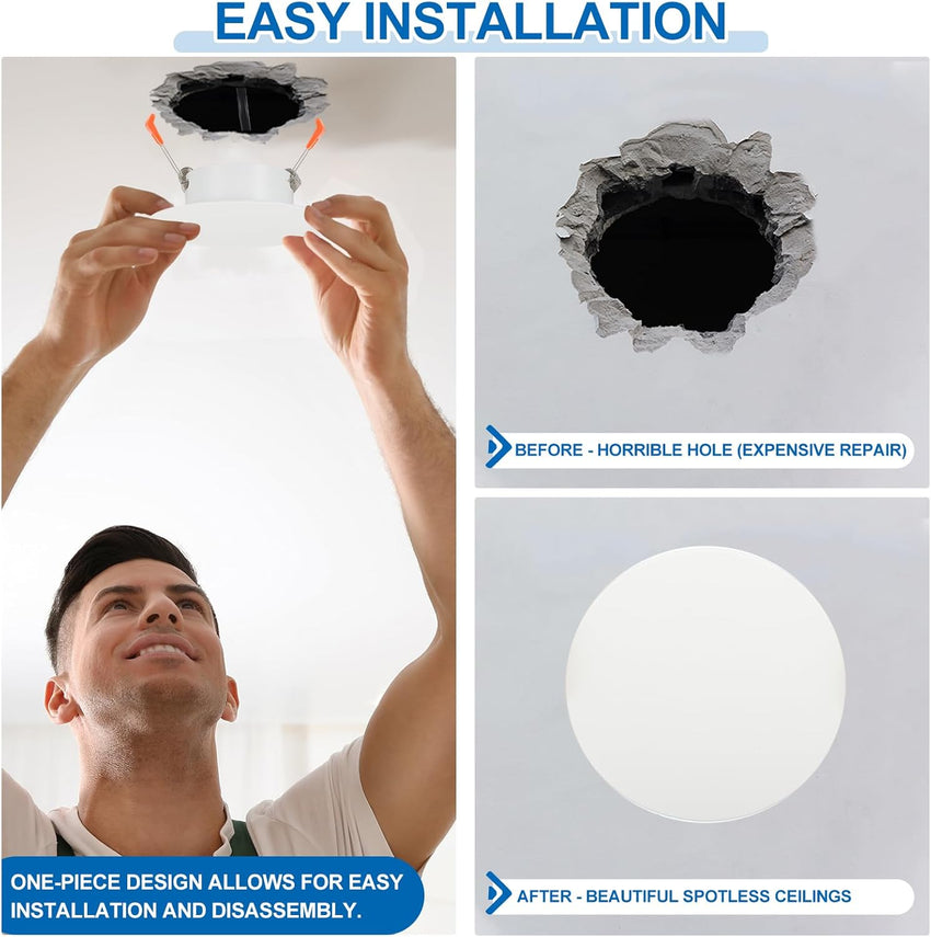 PATIKIL 100mm Metal Ceiling Hole Cover Plate Decorative Cap Access Panel â Matte White