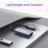 USB C to HDMI Adapter, 4K USB Type-C to HDMI Adapter, Compatible with iPhone 16/15, MacBook Pro/Air, iPad, Surface Book, Pixelbook, Dell, Samsung Galaxy, Steam, Microsoft