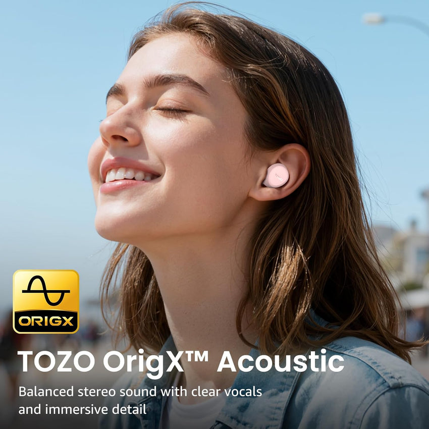 TOZO A1 Wireless Earbuds, Bluetooth 5.3 Earphones, Support APP EQ Setting, 30H Long Playtime, Ear Buds with HiFi Stereo Sound, Light-Weight Wireless Earphones, IPX5 Waterproof