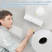 PATIKIL 100mm Metal Ceiling Hole Cover Plate Decorative Cap Access Panel â Matte White