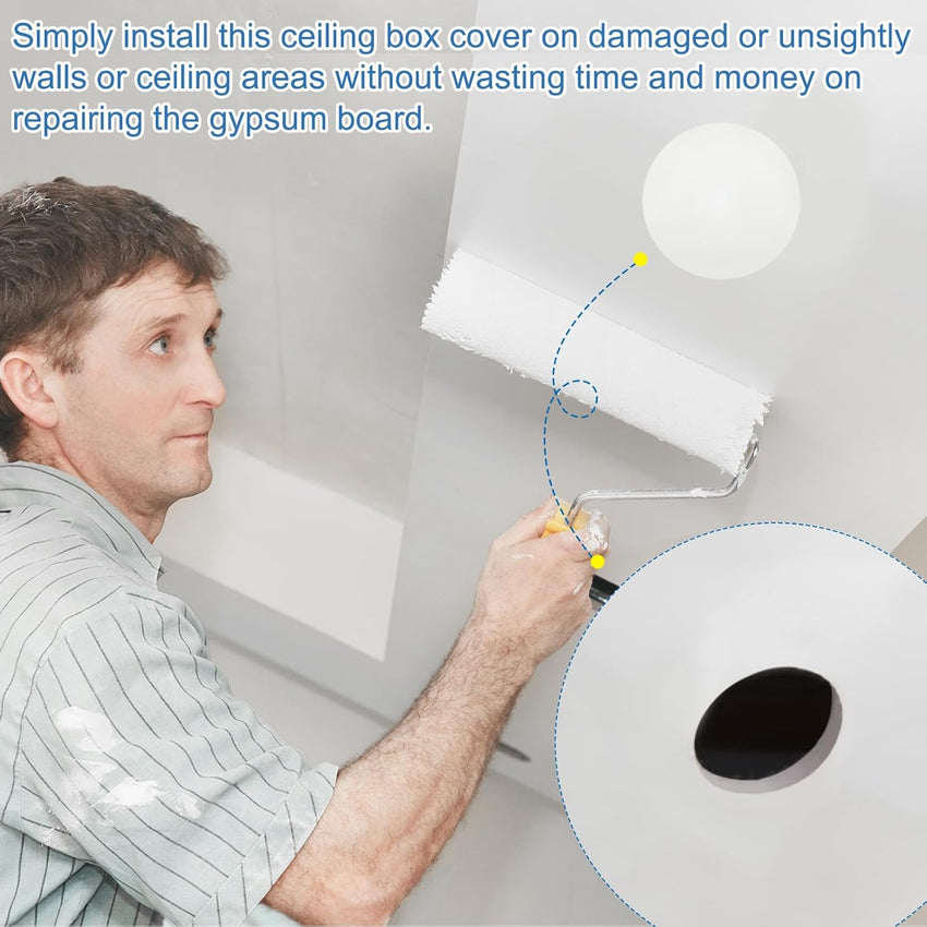 PATIKIL 100mm Metal Ceiling Hole Cover Plate Decorative Cap Access Panel â Matte White