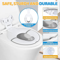 Foldable Toilet Seat for Children Portable with Soft Rubber Barrier â White