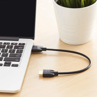 Amazon Basics Flexible HDMI to HDMI Cable, 0.3 m, Black