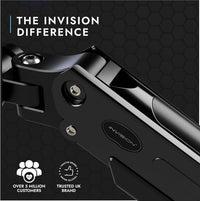 Invision Monitor Arm Bracket Mount READ DESC 24-40 Inch Screens VESA 75-100mm Ergonomic Height Adjustable Desktop Clamp Tilts Extends 2-15kg (MX450)