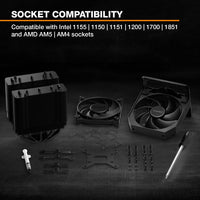 be quiet! Dark Rock Pro 5 CPU Air Cooler 7 Heat Pipes High Airflow Silent Fans Black