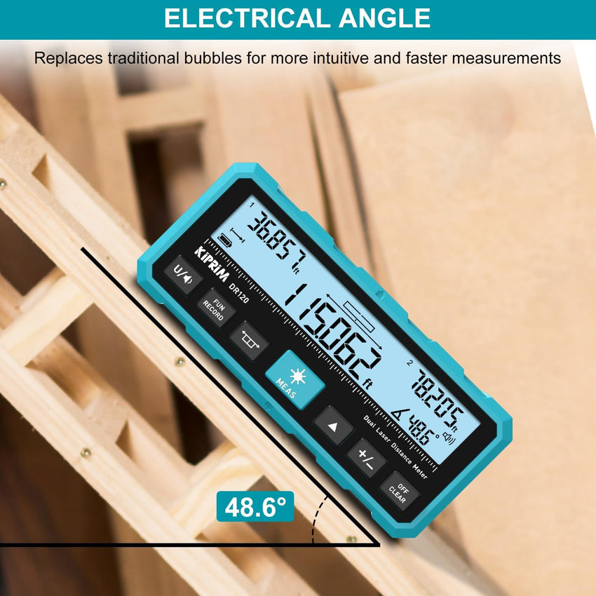Dual Laser Rangefinder Accurate Measurements to 120m 120m