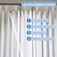 Acrylic Drapery Wand Invisible Curtain Pull Rod Ã¢ÂÂ 36 Inch Clear