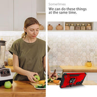 ShockProof Case for Samsung Galaxy S23 with Ring Kickstand, Bumper Armour Phone Cover for Samsung Galaxy S23 - Red