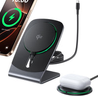 INIU Magnetic Wireless Charger Stand Qi2 15W MagSafe-Compatible Cooling Fan