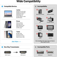 BENFEI USB C to HDMI Adapter 4K@60Hz, USB Type-C to HDMI Adapter [Thunderbolt 3/4/5 Compatible] with iPhone 15 Pro/Max, MacBook Pro/Air 2023, iPad Pro, iMac, S23, XPS 17, Surface Book