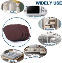 Reusable Heavy Duty Furniture Movers 8 Pack for Carpet and Hard Floor â Brown Oval
