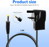 Xahpower 6V Charger for Omron Blood Pressure Monitor, Power Supply Adapter for X3 Comfort, X2 Basic, X7 Smart, M2, M2 Basic, X2 Smart, M4, M7 Intelli IT, M3, M3 Comfort, M6, M10-IT, X4 Smart