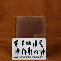 Mum Laser Engraved Wallet Card Mother's Day Gift From Daughter â Silver