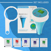 6-in-1 Bluetooth Water Quality Tester for Pools & Aquariums Smart App Included