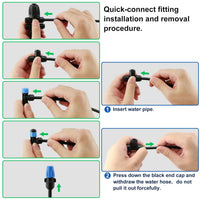 Irrigation System Kit 230ft Automatic Drip System with Tubings and Connectors
