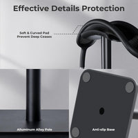 Alyvisun Headphones Stand [Weighted Base & Taller Height] Headset Holder Stand, Universal Headset Desk Hook for All Gaming Headset/Desktop Earphones