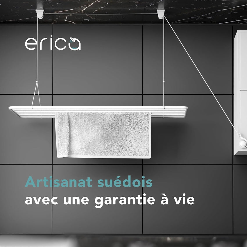 Ceiling-Mounted Clothes Dryer 70x50cm Foldable Airer â White