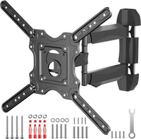 TV Wall Mount for 32-60 Inch,Tilting and Swivelling Wandhalterung-Extendable Wall Bracket Television-for Flat & Curved TV,Max VESA 400x400mm