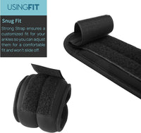 USINGFIT Ankle Weights Set for Men Wrist Weights for Women 2 * 0.5Kg / 2 * 1Kg / 2 * 1.5Kg / 2 * 2Kg / 2 * 3Kg Hand Leg Weight for Kids Sandbags Gym Fitness Running Walking