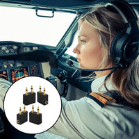 XIELBIS 4-Pack Airplane Headphone Adaptor, Plane Headphone Adapters | 3.5mm Male to 3.5mm Female, Airplane Adapter