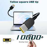 YOBVTBF 65W Laptop Charger Compatible with Lenovo Thinkpad T470 T470S T460 E570 E560 E531 L470 L460 L440 T440 T450 T540P X270 X250 X240 ADLX65NLC2A ADLX65NCC3A ADLX65NCC2A with Yellow Square Tip