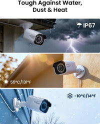 Reolink 4K PoE CCTV Security Camera with Smart Human/Vehicle Detection, IR Night Vision, IP66 Weatherproof Supports Audio Recording, microSD Card Slot, Time Lapse, RLC-810A
