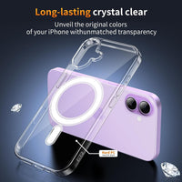 YNMEacc 5 in 1 Magnetic for iPhone 17 Case 6.3-Inch with 2X Screen Protector + 2X Lens Protector, [Compatible with MagSafe] Slim Soft TPU Silicone Shockproof Anti-Scratch Phone Cover - Clear