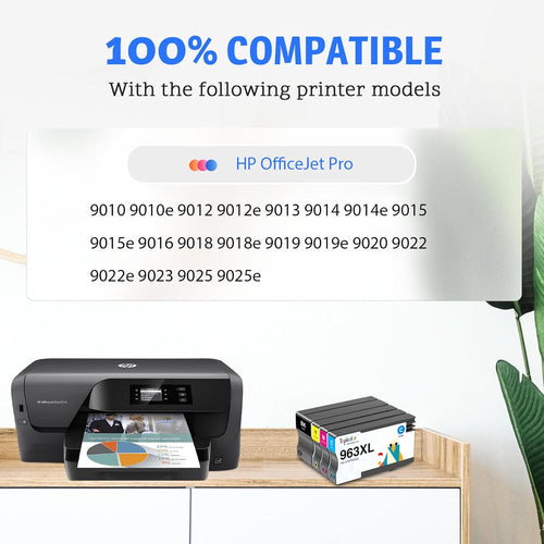 Topkolor 963XL Ink Cartridges Multipack Remanufactured for HP 963XL 963 for HP Officejet Pro 9010e 9010 Ink Cartridges 9012 9012e 9020 9020e 9014 9014e 9015 9015e 9018e 9019e 9022 9025e