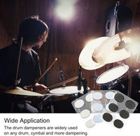 Drum Dampeners Gel Pads Silicone Mute Pads â Blue 30x25x3mm 30 Pcs
