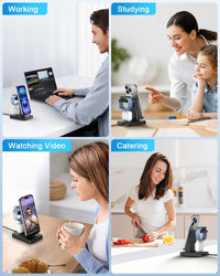 3 in 1 Charging Station - ADADPU iphone and iWatch Charger Stand with 30W USB C Charger Plug, Apple Charging Dock for iphone 16 15 Series, iWatch, Earbuds with USB C Port, Not for Samsung Watch