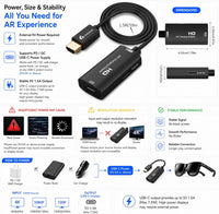 AR Glasses HDMI to USB-C Display Adapter 4.9ft 4K@60Hz Play and Charge