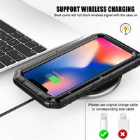 Beeasy iPhone 11 Pro Case Black, Shockproof Tough Heavy Duty, with Built-in Screen Protector 360 Degree Full Body Military Protective, Drop Proof Metal Cover for Outdoor Sport