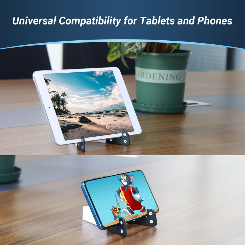Daffodil IPC410 Folding Tablet Phone Holder for iPhone, Samsung, Huawei, Xiaomi, OnePlus, Pixel, Redmi, Sony, LG, Oppo and Other Mobile Phones
