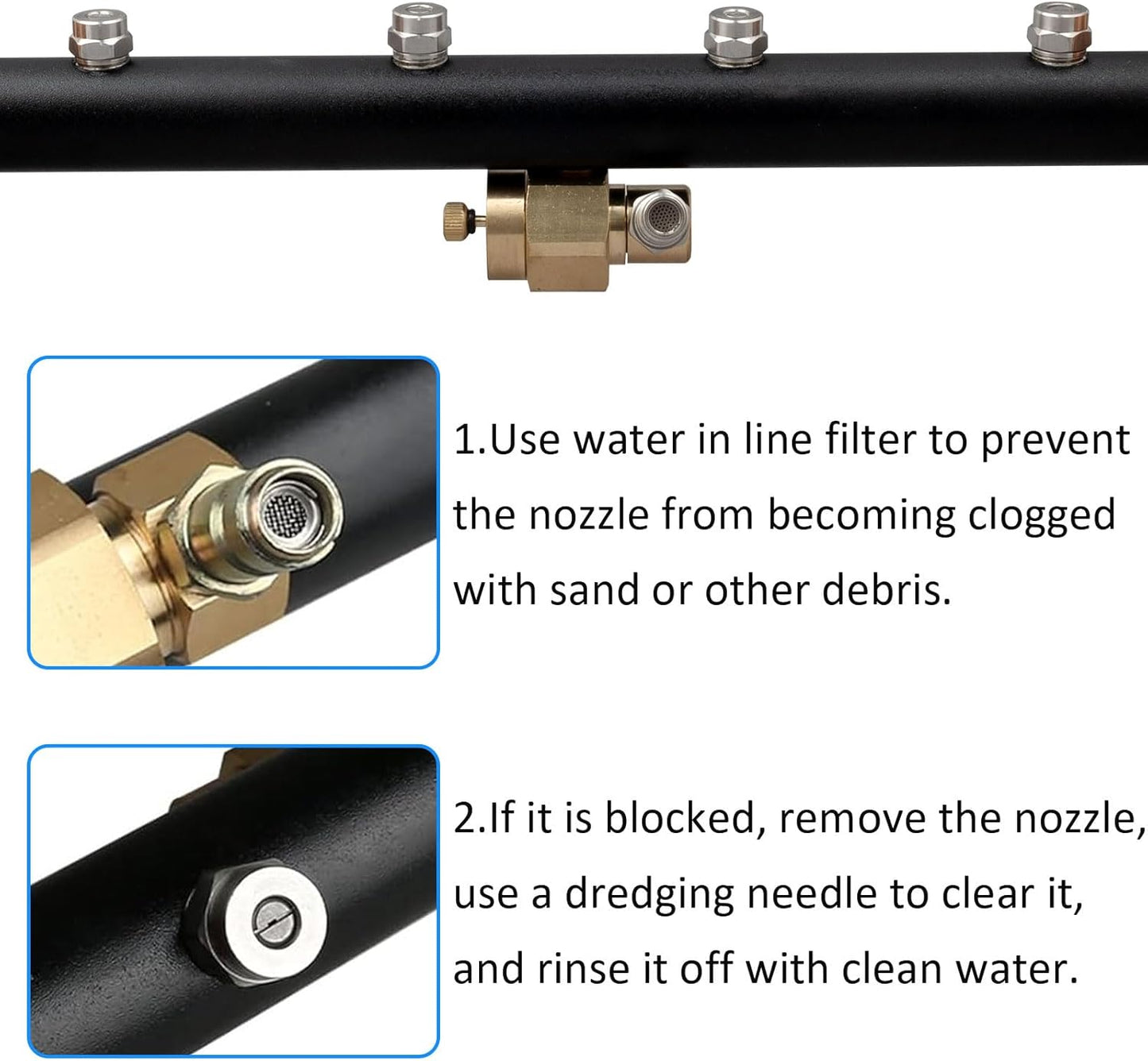 16" 2-in-1 Pressure Washer Undercarriage Cleaner Water Broom, Surface Cleaner Power Washer Attachment with 3 Extension Rods 4 Nozzles and QC Pivot Coupler, 4000 PSI 40cm