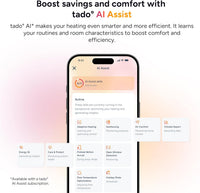 tado Smart Thermostat X Wired Add-On Room Thermostat App & Voice Control White