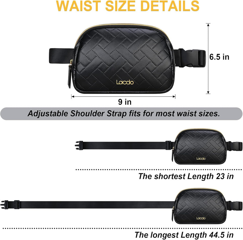 Fanny Packs for Women Adjustable Strap Crossbody Bag Ã¢ÂÂ Black